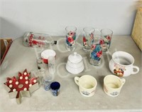 mugs, decorations & glassware
