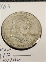 1963 Franklin half dollar