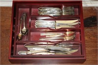 SELECTION OF TRAYS OF FLATWARE SOME WALLACE