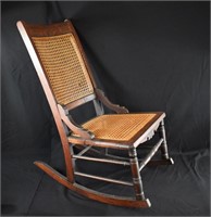Cane Seat & Back Nursing Rocker Rocking Chair