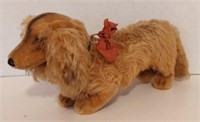 Vtg 1950's Steiff 11"L Dashshund Waldi Weiner Dog