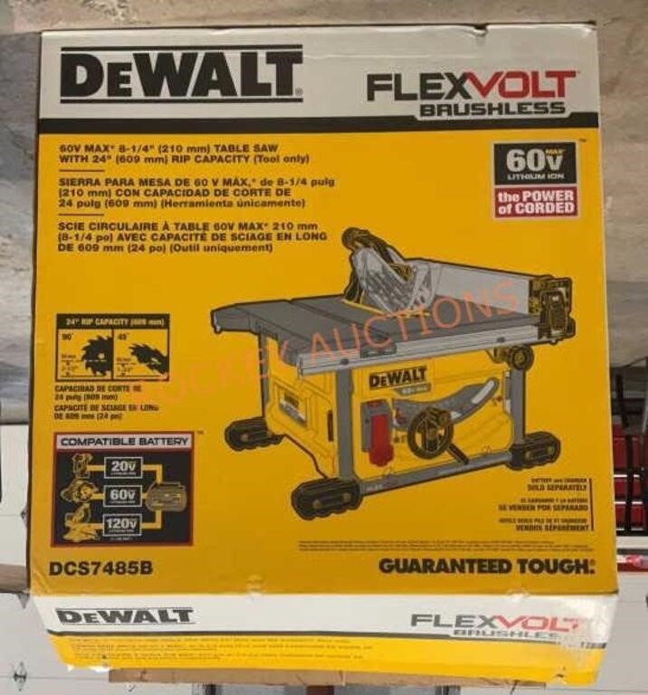 DeWalt flexvolt brushless table saw