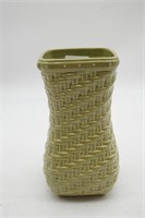 Longaberger Pottery Woven Reflections Vase Sage