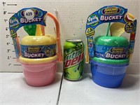 NIP - Bubbles Bucket - 3 Wands and 4 oz. Bubble