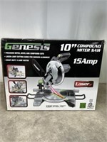 Genesis 10 inch compound miter saw, new in box