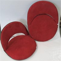 Pair Red Cushion Recreational Reclining Seats