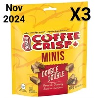 Lot of 3 Coffee Crisp Bags 180g Nov 2024