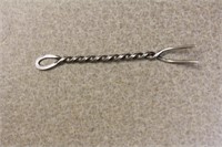 Small Sterling Twisted Cheese Fork