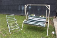 Lawn Swing & Aluminum Lounge Chair