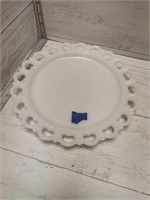 Milk Glass Large Serving Plate