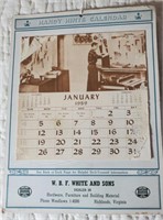 WBF White and sons calendar 1959