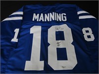 Peyton Manning signed football jersey COA