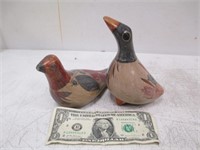 2 Vintage Tonala Mexican Painted Duck Pottery