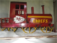 KC Chiefs Metal Art Train Locomotive
