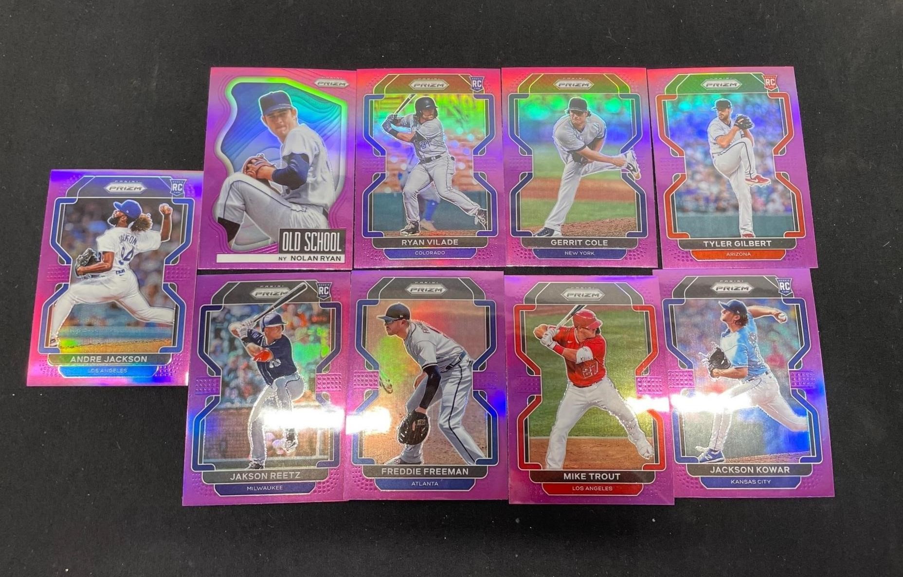 9x Purple Prizm MLB Cards