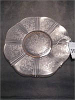 Pink Depression Glass Plate