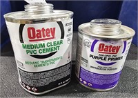 Oatey Medium Clear PVC Cement & Oatey Purple