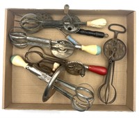 Antique Flared Egg Beater, Assorted Vtg. Hand