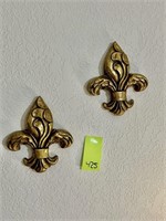 2 Gold Wall Decor Pieces