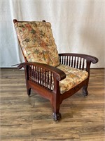 Antique Victorian Carved Morris Recliner Chair
