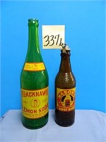 Blackhawk Lemon Soda & Mason's Rootbeer Bottles