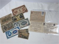 Work War II ration books & Chinese money