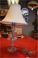 Vintage Glass Lamp with Dangles