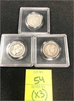 1915, 1901, 1914 Quarter Silver