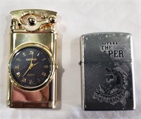 Zippo and Clock Lighter-2 in total