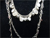 Unique 1990's Tri-Strand Necklace
