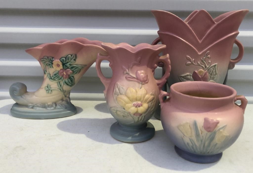 Pink To Blue Hull Pottery