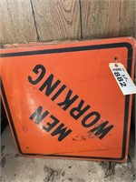 Group of construction signs