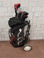 Top Flight golf bag with clubs