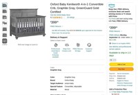 WF5079  Baby Kenilworth 4-in-1 Convertible Crib