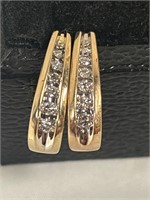 10Kt Gold Diamond Earrings