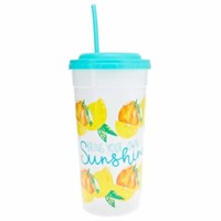 New Summer Tumbler with Straw, 7.5 oz.