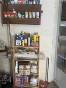 Paint, Rags, Vent Covers, And Shelf