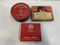 3 Tobacco Tins Inc Champion, Country Life &