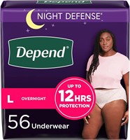 Depend Night Defense Women Underwear  L  56 Ct