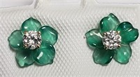 $4300 14K Sapphire Diamond Earrings HK27-19