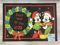 Disney Mikey and Minnie Mouse Christmas Door Mat