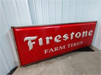 Original Large Firestone Farm Tires Light Up Sign