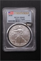 2018 U.S. Silver Eagle - PCGS Graded