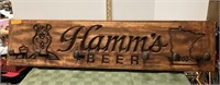 Handmade Hamm’s Beer wooden Coat Hanger 12x50