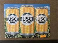 Busch Light Corn Cans Tin Sign 18x24