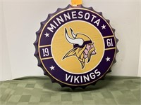 30MN Vikings Bottle Cap Tin Sign 14 in