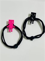 Cool pink black robot computer gadget charm
