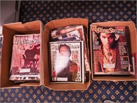 Three boxes of Rolling Stone magazine