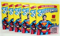 6 Superman Topps Unopened Card Packs