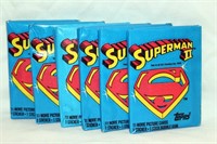 1980 Superman 2 Unopened 6 Packs Topps Cards